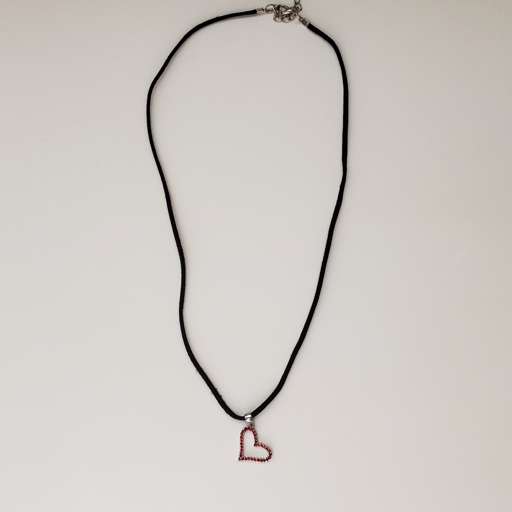 Red Heart Gem Necklace